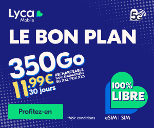 Lyca forfait 5G 350Go 12€