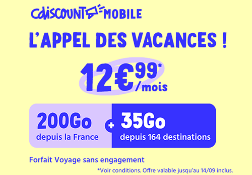 CDiscount forfait Voyage