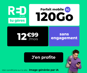 Red by SFR forfait 5G 120Go 13€